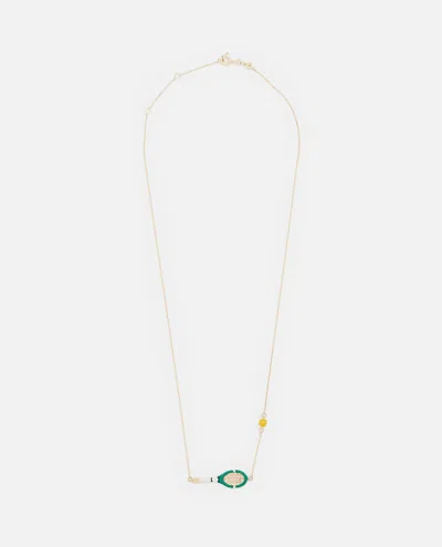 Aliita 9k Gold Tennis Pelota Polished Necklace