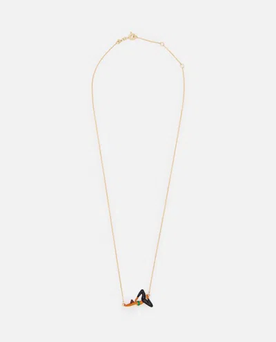 Aliita 9k Gold Yoga Necklace In Multicolor