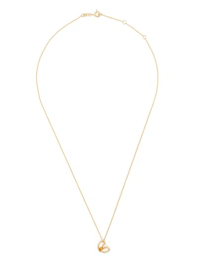 Aliita 9k Yellow Gold Letra C Citrine Necklace