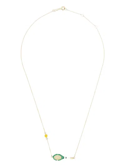 Aliita 9k White Gold Tennis-racquet Necklace