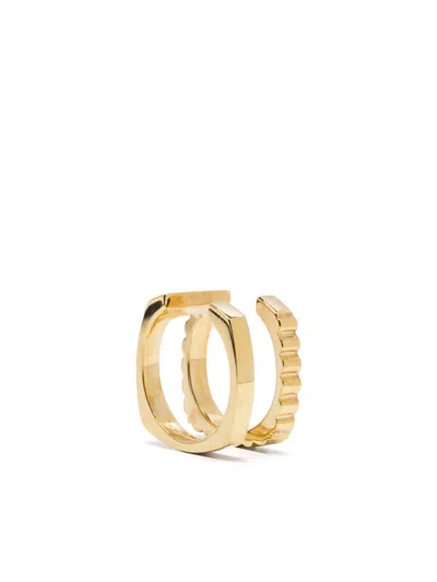 Aliita 9k Yellow Gold Doble Aro Cuff Earring