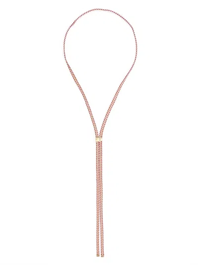 Aliita 9k Yellow Gold Fantasma Cowboy Choker Necklace In Pink