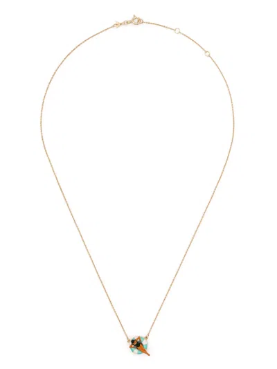 Aliita 9k Yellow Gold Flotadora Necklace