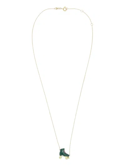Aliita 9k Yellow Gold Roller-skate Pendant Necklace