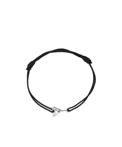 Aliita Martini Esmeralda Cord Bracelet In Black