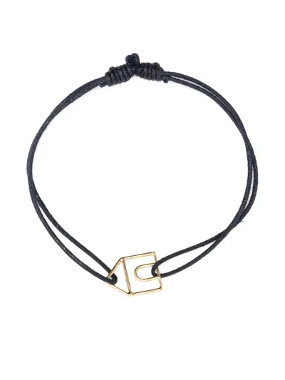 Aliita 9kt Yellow Gold Casita Bracelet In Black