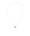 Aliita Cocktail 9kt Charm Necklace With Mother Of Pearl And Coral In White