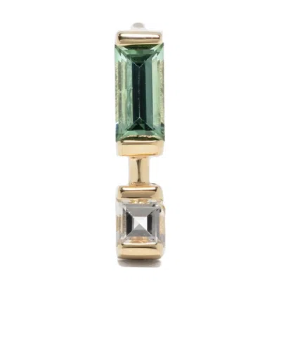 Aliita 9kt Yellow Gold Compuesta Amethyst Earring In Multicolor