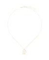 Aliita 9kt Yellow Gold Diamond House Pendant Necklace In Gold