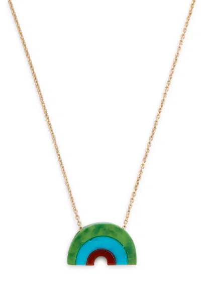 Aliita Arcoiris Turquoise 9kt Gold Rainbow Necklace