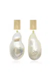 Aliita Barroco 9k Yellow Gold Freshwater Pearl Earrings