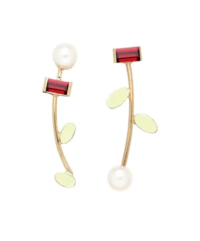Aliita Petalos Flor Rodonite Earrings In Not Applicable