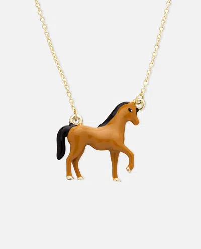 Aliita Caballo Enamel Necklace In Gold