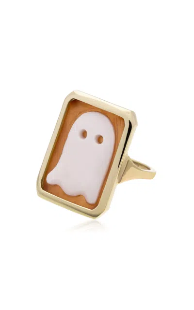 Aliita Cameo Fantasma 9k Yellow Gold Carnelian Ring