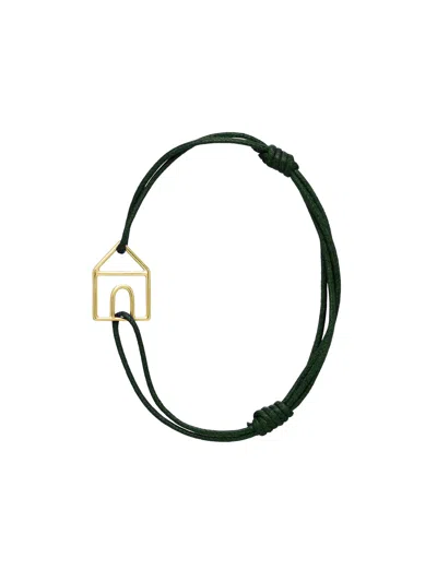 Aliita "casita Pura" Cord Bracelet In Black