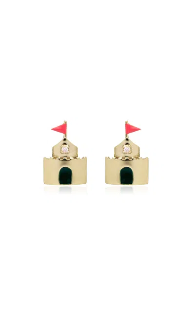 Aliita Castillo Brillante 9k Yellow Gold Diamonds Earrings