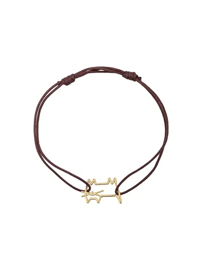 Aliita Cat Charm Bracelet In Red