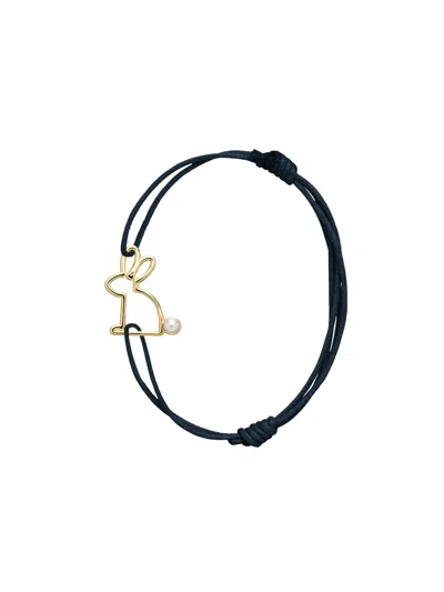 Aliita "conejito Perla" Cord Bracelet In Multi