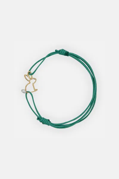 Aliita Conejito Perla Cord Bracelt In Green