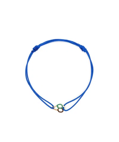 Aliita 9kt Yellow Gold Gelato Pistachio Bracelet In Blue
