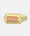 Aliita Deco Maxi Baguette Moonstone Ring In Multicolor