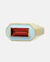 Aliita Deco Maxi Baguette Ring In Multicolor