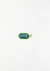 Aliita Deco Maxi Baguette Topaz Ring In Sage Green