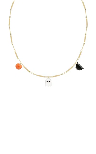 Aliita Deco Tubitos Halloween 9k Yellow Gold Necklace