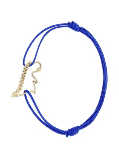 Aliita Dino Emerald Cord Bracelet In Blue