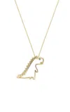 Aliita Dino Esmeralda 9k Yellow Gold Emerald Necklace