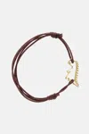 Aliita 9k Yellow Gold Dino Cord Bracelet
