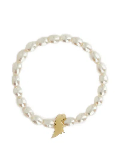 Aliita Dinosaur Freshwater Pearl Necklace In White