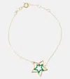 Aliita Estrella 9kt Gold Cord Bracelet With Enamel And Sapphire In Blue
