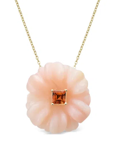 Aliita Flower-pendant Citrine Necklace In Gold