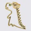Aliita Gold Tone Dino Esmeralda Single Earring