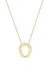 Aliita Horseshoe Brillante 9k Yellow Gold Diamond Necklace