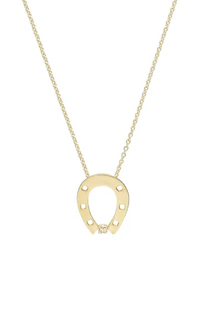 Aliita Horseshoe Brillante 9k Yellow Gold Diamond Necklace