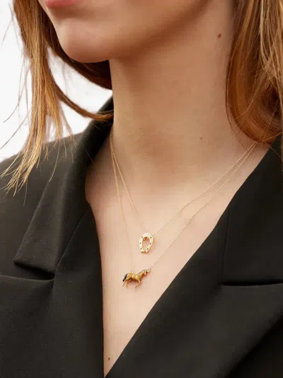 Aliita Horseshoe Diamond Necklace In Gold