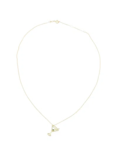 Aliita Martini Emerald Necklace In Gold