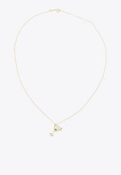 Aliita Martini Esmeralda Necklace In Gold