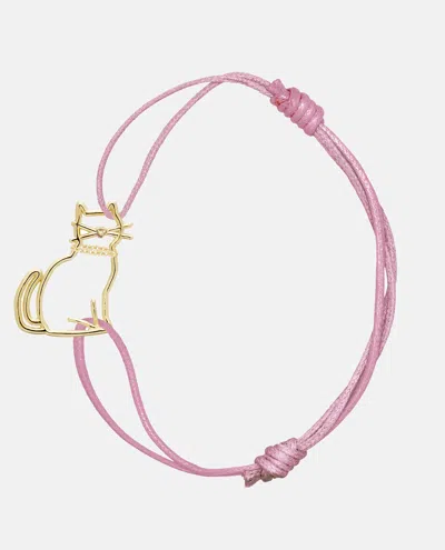 Aliita Miau Cord Bracelet In Pink