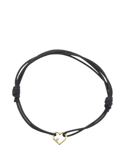 Aliita Mini Corazon Brillante Cord Bracelet In Gold