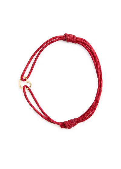 Aliita Mini Corazon Cord Bracelet In Red