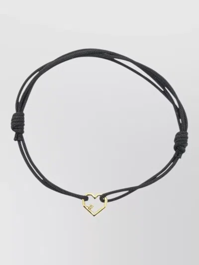Aliita Mini Heart Cord Bracelet Knot Detail
