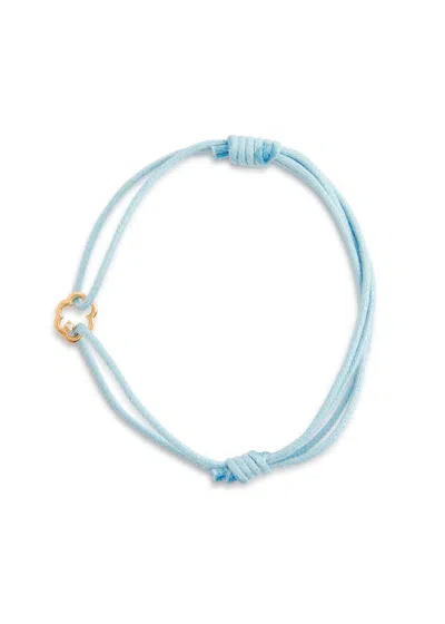Aliita Mini Nubecita Brillante Cord Bracelet In Light Blue