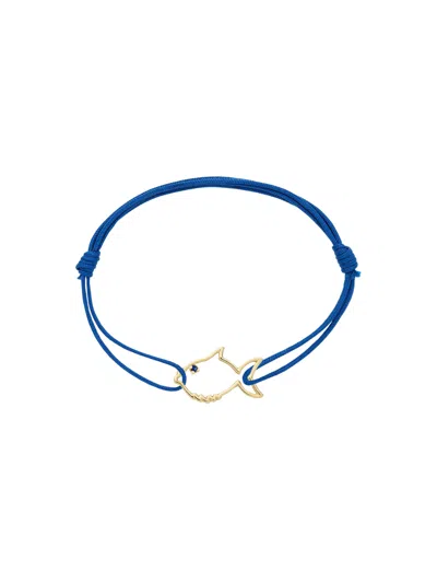 Aliita "pececito Zafiro Azul" Cord Bracelet In Blue
