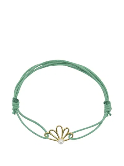 Aliita Pernula Perla Cord Bracelet In Green