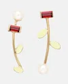 Aliita Petalos Flor Rodonite Earrings In Multicolour