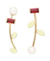 Aliita Petalos Flor Rodonite Earrings In Not Applicable