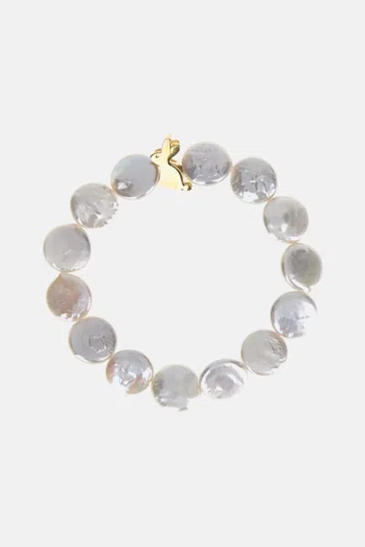 Aliita Rabbit Pearl Bracelet In Gray